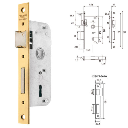 Cerradura Tesa 2002-hl/40