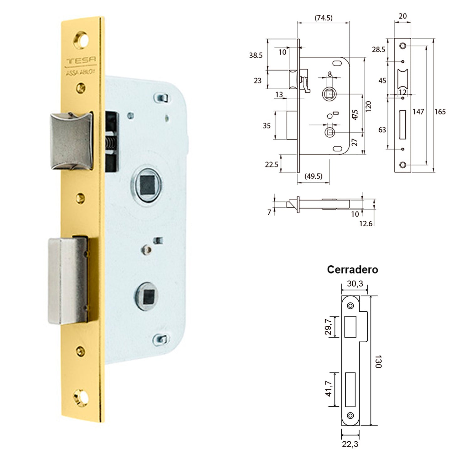 Cerradura Tesa 2004-hl/50