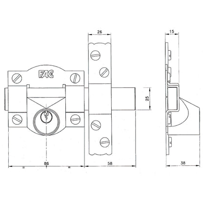 Cerrojo Fac  91-c/ 80-p