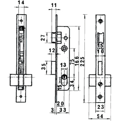 Fechadura Lince 5560n Hn/20 mm.