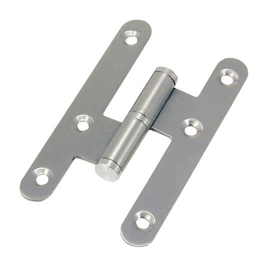 Dobradiça de Aço Inox Borda Redonda Sem Acabamento 100 mm. Certo