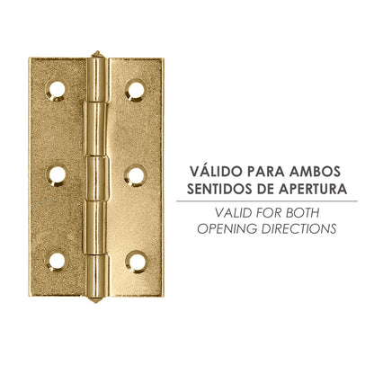 Dobradiça 5005 banhada a latão 2-3/4"