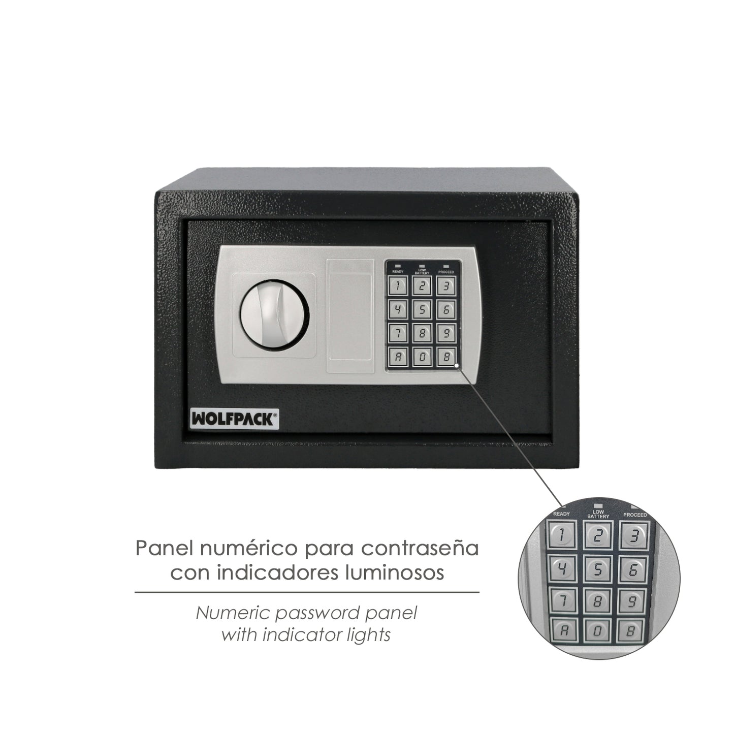 Caja Fuerte Sobreponer Electrica 31x20x20 cm.