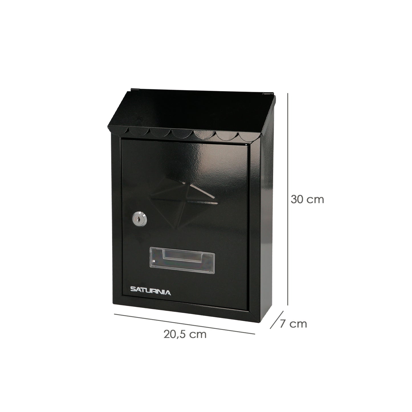 Buzon Exterior Residence 205 x 300 x 70 mm. Negro
