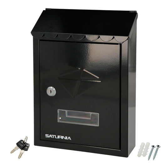 Caixa de Correio Exterior Residência 205 x 300 x 70 mm. Preto