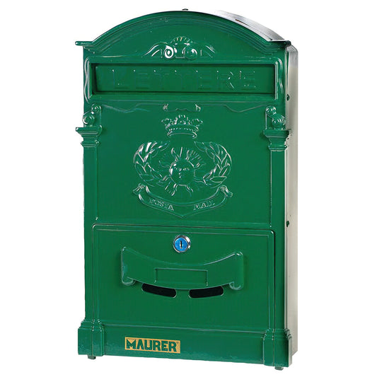Maurer Garden Mailbox Verde Alumínio 41 x 26 x 8 cm.