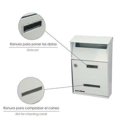 Caixa de Correio Exterior Branco Country 215 x 320 x 105 mm.