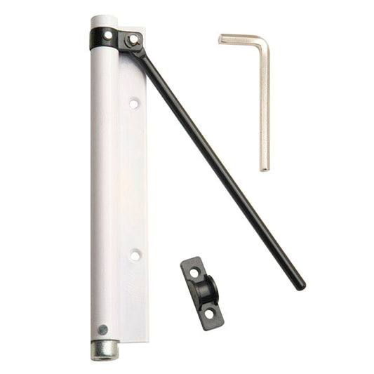 Mola de porta Wolfpack Alumínio anodizado branco (Blister 1 peça)