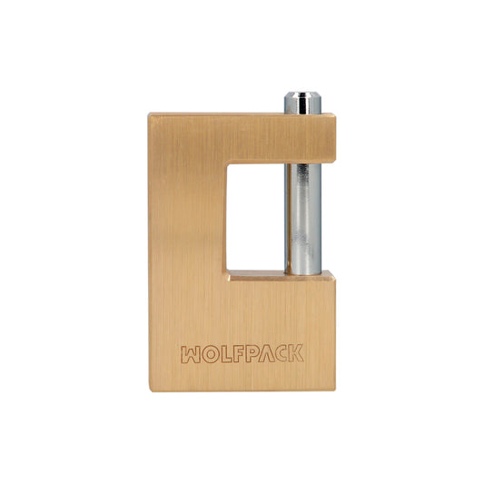 Obturador Cadeado Quadrado em Latão Largura 70 mm. Alta segurança, portas anti-roubo, contêineres, salas de armazenamento, 2 chaves