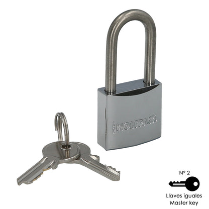 Cadeado inoxidável de arco longo de 30 mm.