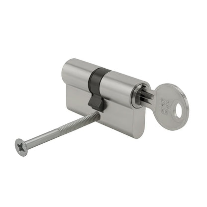 Cilindro Seguridad 30x30 mm/13,5 Leva Corta Corta Niquelado Con 5 llaves