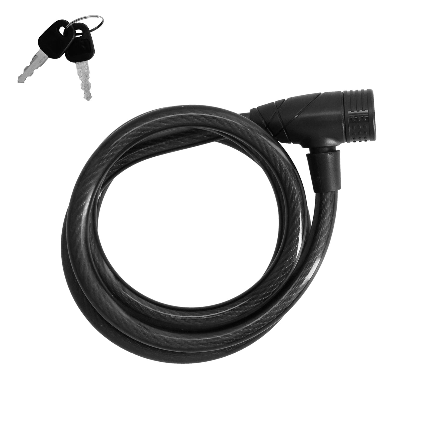 Cable Bicicleta Espiral Con Llave 12 Mm x 150 Cm