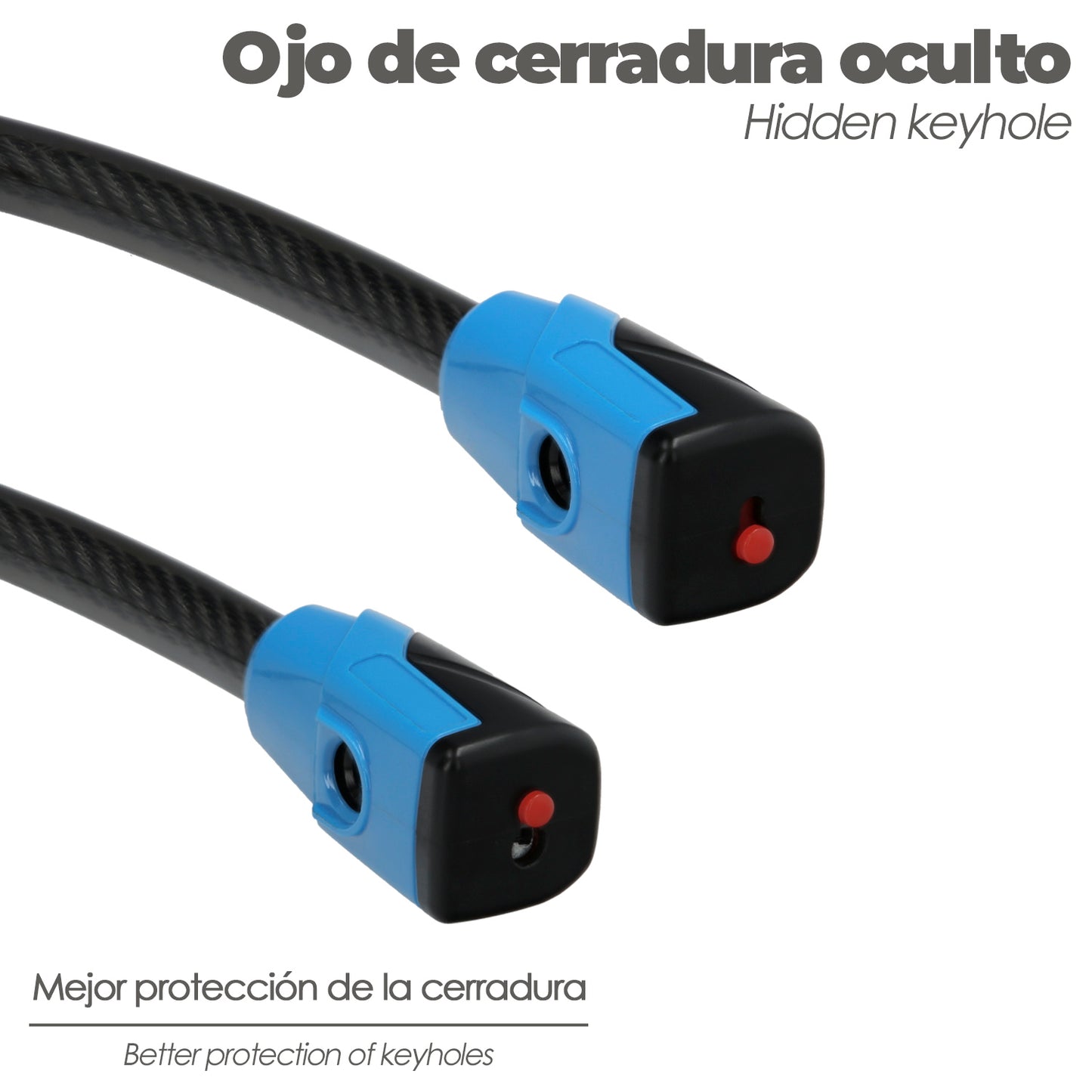 Candado Cable Bicicleta Llave Plana 18 Mm x 100 Cm