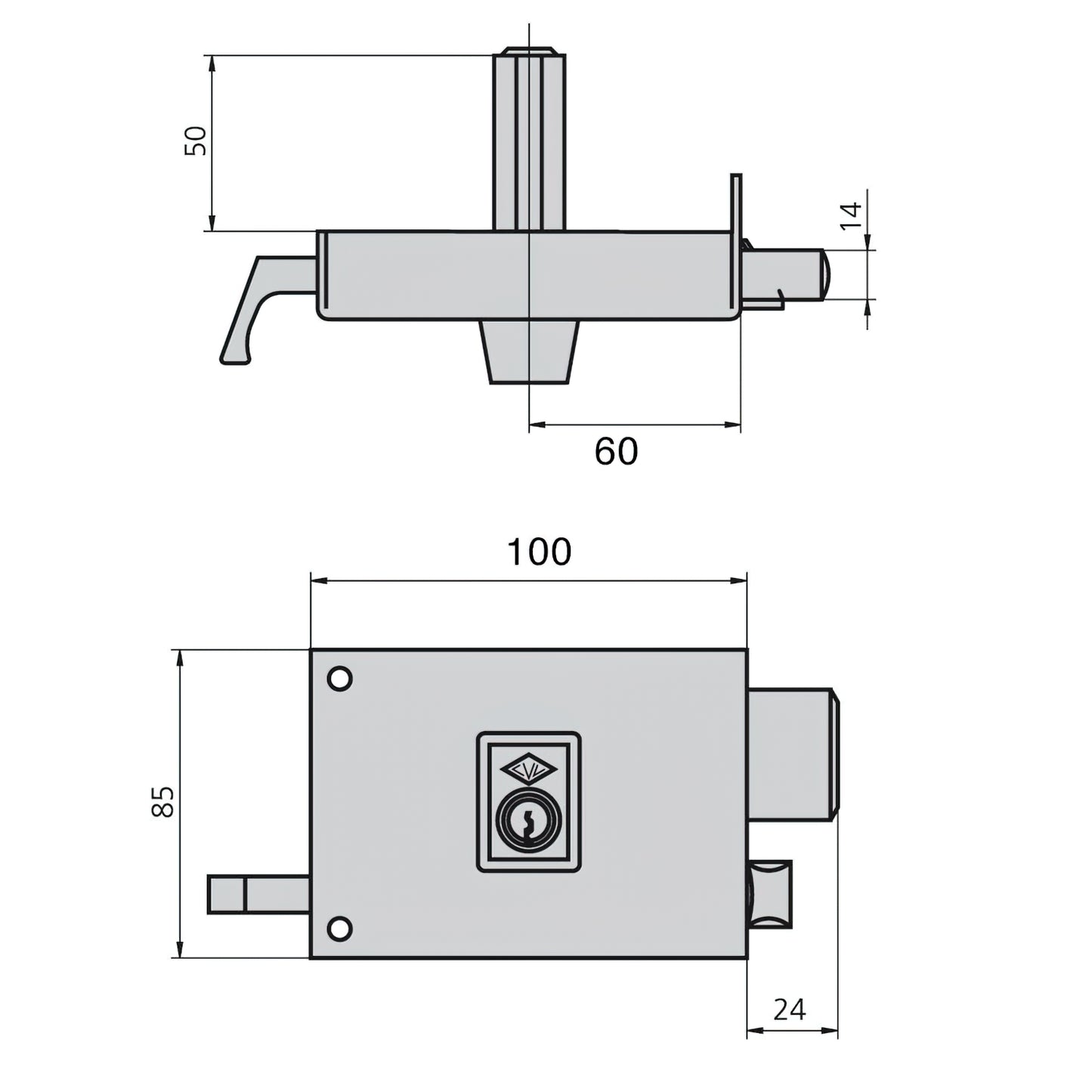 Fechadura Cvl 1125ar/ 10/ele Esquerda