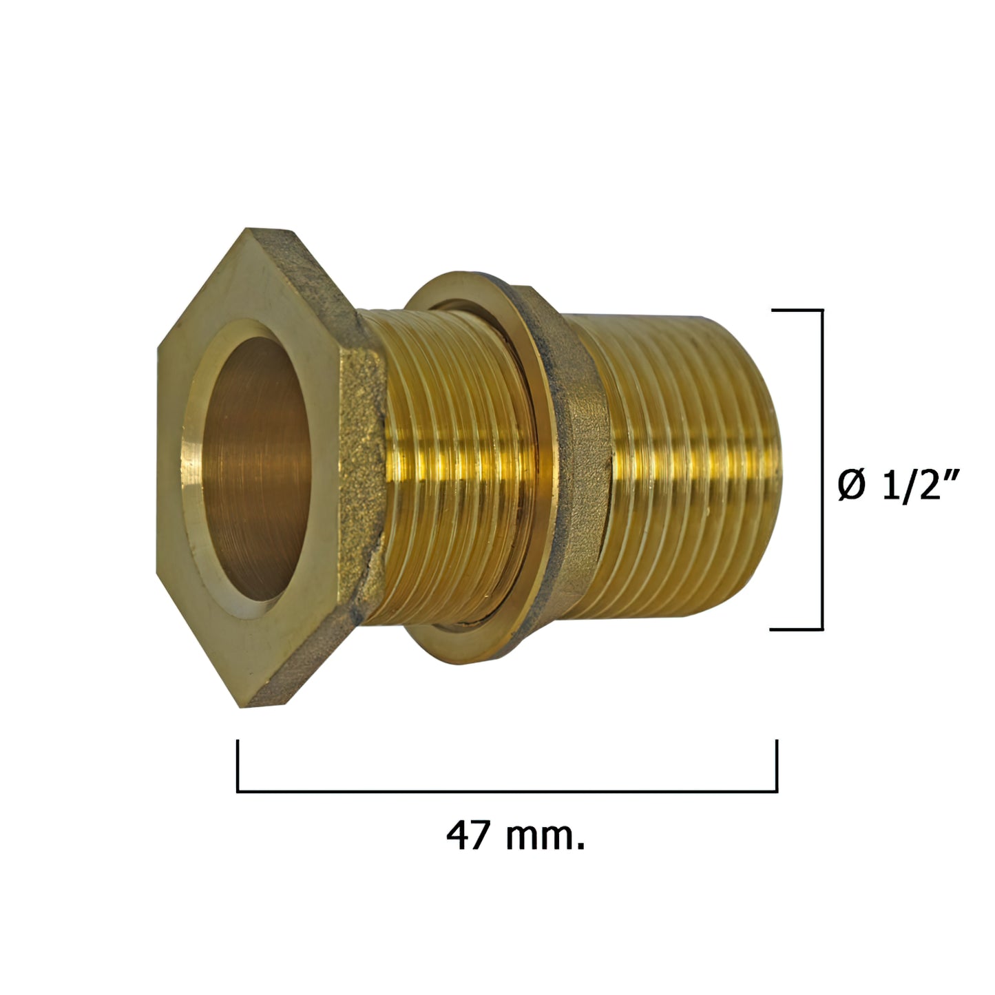 Conexão de saída do tanque com rosca de 1/2"