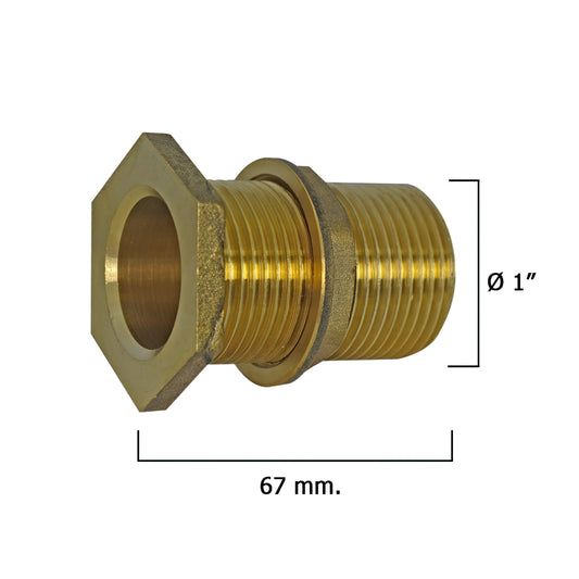 Conexão de saída do tanque com rosca de 1"