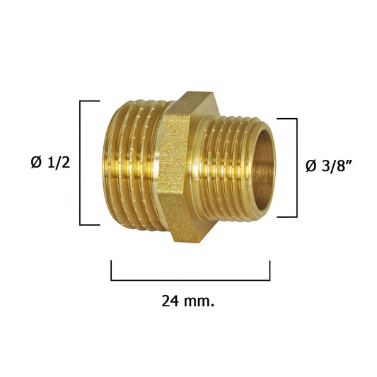 Machos redutores polidos 3/8" a 1/2"