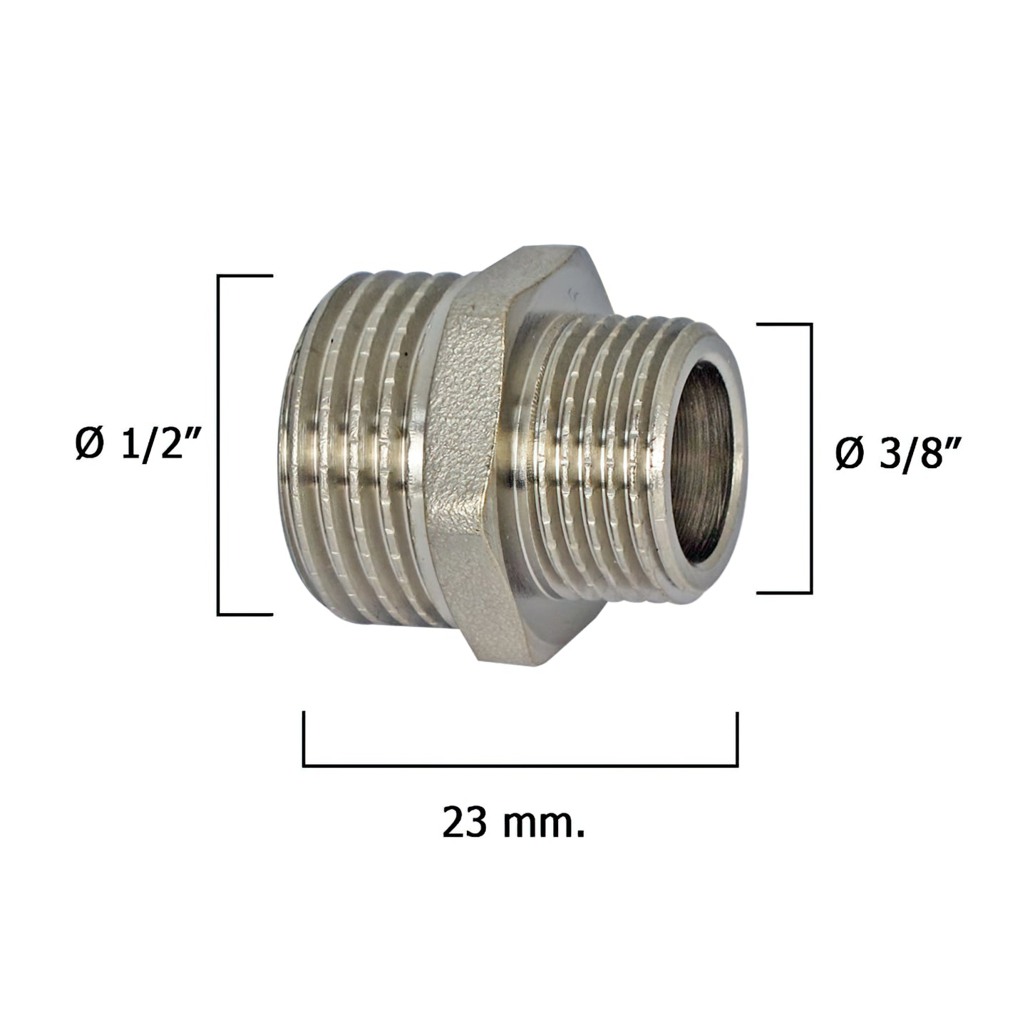 Redutores Cromados 3/8" a 1/2"