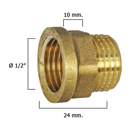 Extensão Hexagonal Polida 1/2x10