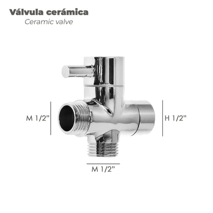 Ducha Bidet WC Con Válvula Cerámica H 1/2"  M 1/2" M 1/2"