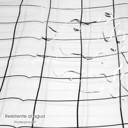 Cortina Ducha Cuadros 180x200 cm. Impermeable