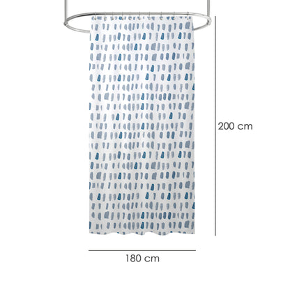 Cortina Ducha Matrix Azul 180x200 cm. Impermeable