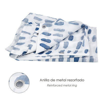 Cortina Ducha Matrix Azul 180x200 cm. Impermeable