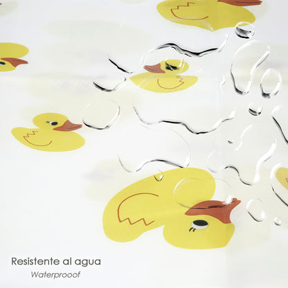 Cortina Ducha Patitos 180x200 cm. Impermeable