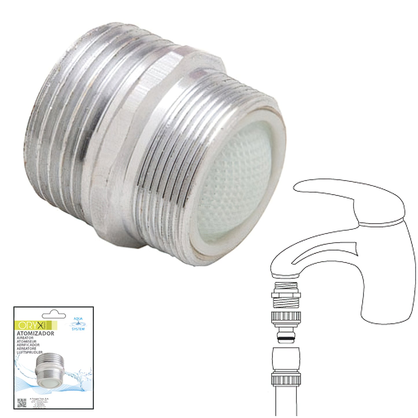 Saturnia M24 x 3/4" Adaptador Atomizador