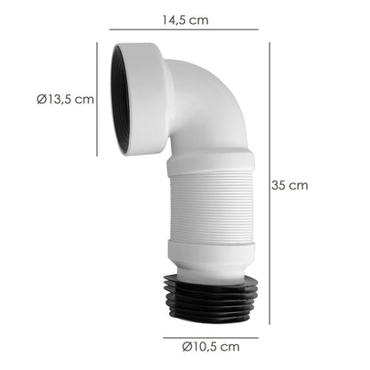 Manguito Inodoro Extensible T-138  Acodado
