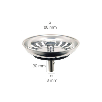 Tapon Valvula Cesta Para Fregadero, Inoxidable T-93bm-115 1 1/2