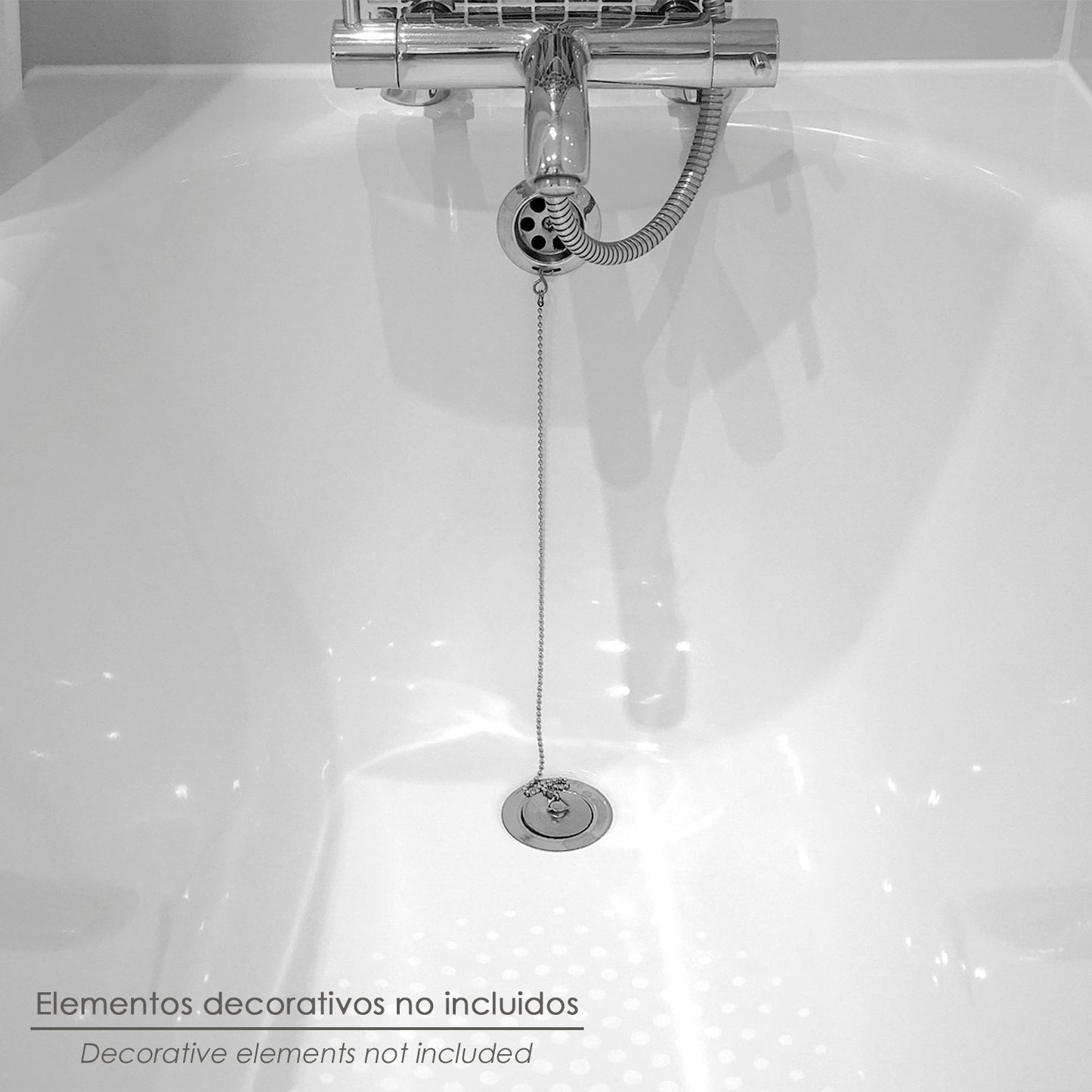 Cadena De Bolas 380 mm. Cadena Para Tapon Lavabo, Cadena Tapon Fregadero,