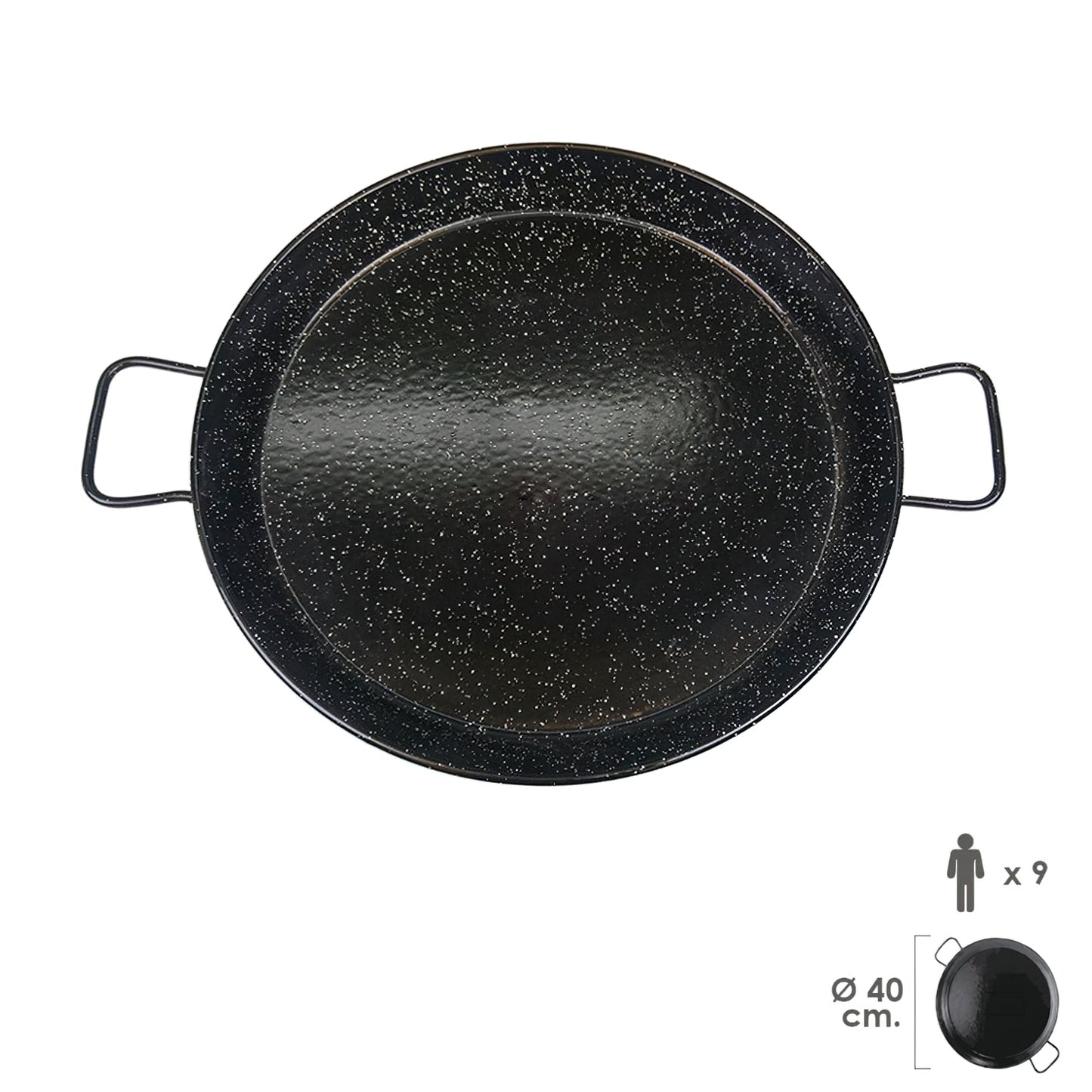 Paellera Valenciana Esmaltada 9 pessoas/ 40 cm