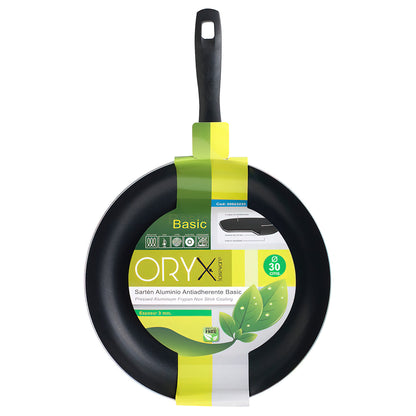 Frigideira de Alumínio Antiaderente Oryx Basic, Alta Resistência, Adequada para Indução, Livre de PFOA, Diâmetro 30 cm, Espessura 3 mm.