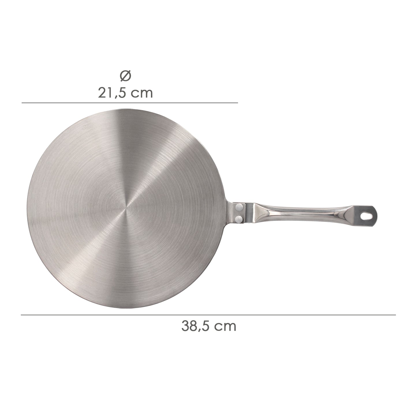 Adaptador Para Induccion / Vitroceramica Ø 21.5 cm. 3 Capas Acero Inoxidable / Aluminio