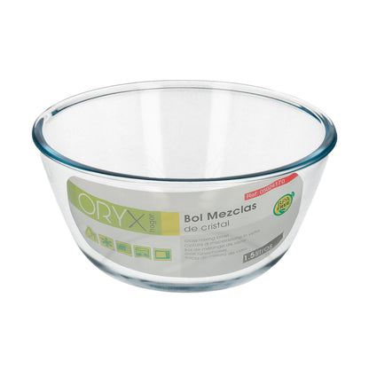 Tigela De Vidro, Ideal Para Mistura. 1,5 litros. BPA grátis, vidro de borosilicato. Saladas, Sobremesas, Cozinha, Pastelaria