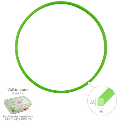 Anillo Silicona Para Recipiente Hermetico Cristal Rectangular 1850 ml.