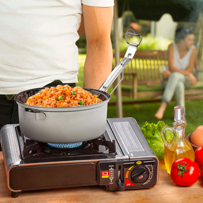 Fiambrera Metalica De Acero Inoxidable Con 2 Platos Ø 18 cm. Lunch Box, Fiambrera Metalica, Porta Alimentos Metalico,