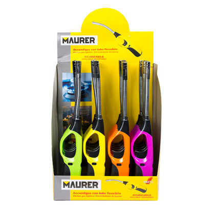 Isqueiro a gás de cozinha com tubo flexível de chama 280 mm.