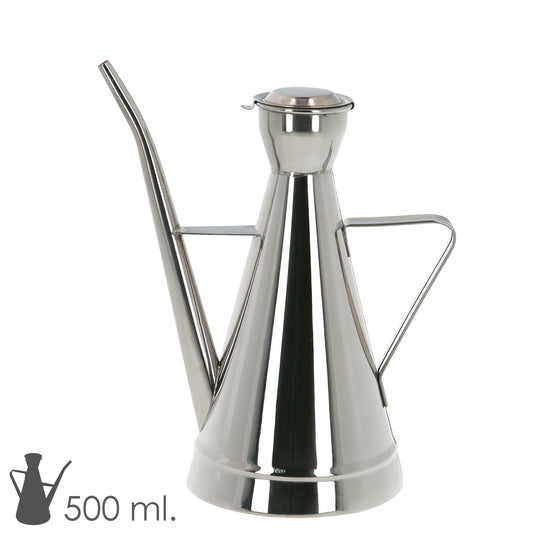 Lata de Aço Inox Modelo Elegante 500 ml.