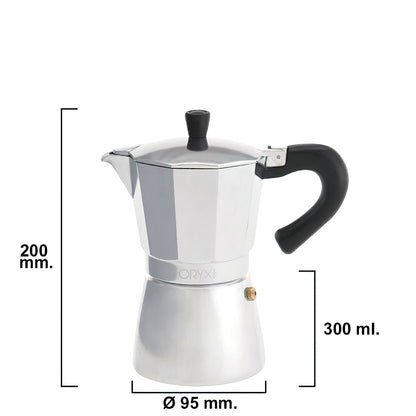 Cafeteira de indução de alumínio 6 xícaras (300 ml.)