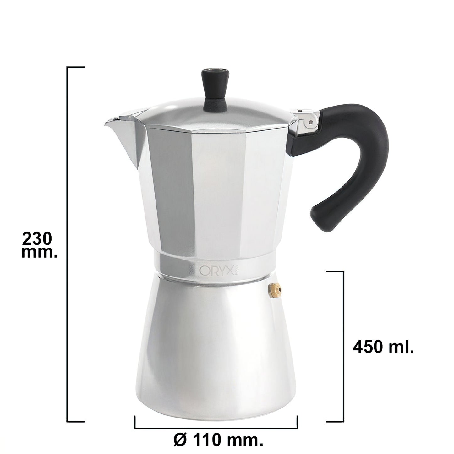 Cafeteira de indução de alumínio 9 xícaras (450 ml.)