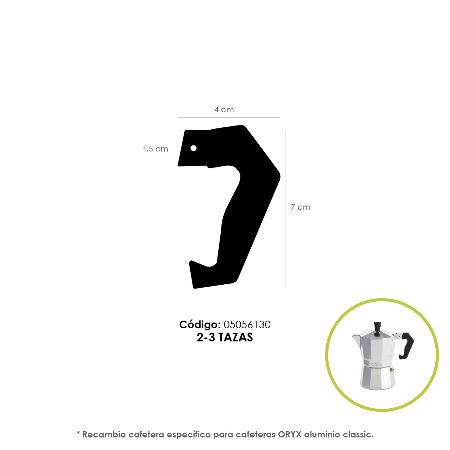 Máquina de café de alumínio clássica alça 2 e 3 xícaras