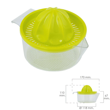 Espremedor de Sumos de Frutas Manual Com Jarro de Plástico Ø 12 x 11 cm.