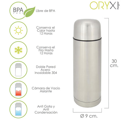 Termo líquido, capacidade de 750 ML. Sem BPA, Aço Inoxidável, Anti-gotejamento