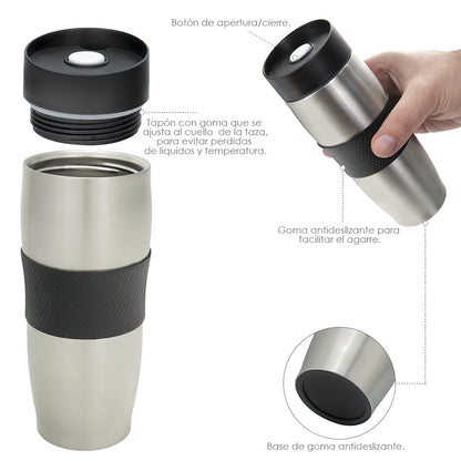 Copo Térmico, Capacidade 380ML. Sem BPA, Aço Inoxidável, Anti-gotejamento