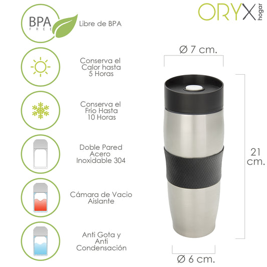 Copo Térmico, Capacidade 380ML. Sem BPA, Aço Inoxidável, Anti-gotejamento