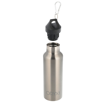 Garrafa Térmica / Thermos Aço Inox Anti-Gotejamento 500 ml. Fecho 100% hermético, com mosquetão.