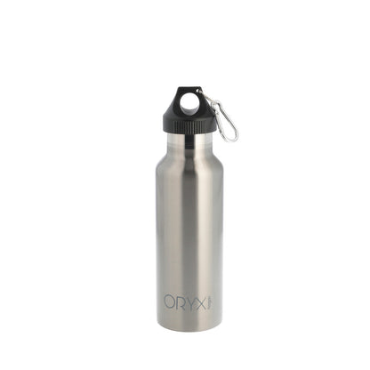 Garrafa Térmica / Thermos Aço Inox Anti-Gotejamento 500 ml. Fecho 100% hermético, com mosquetão.