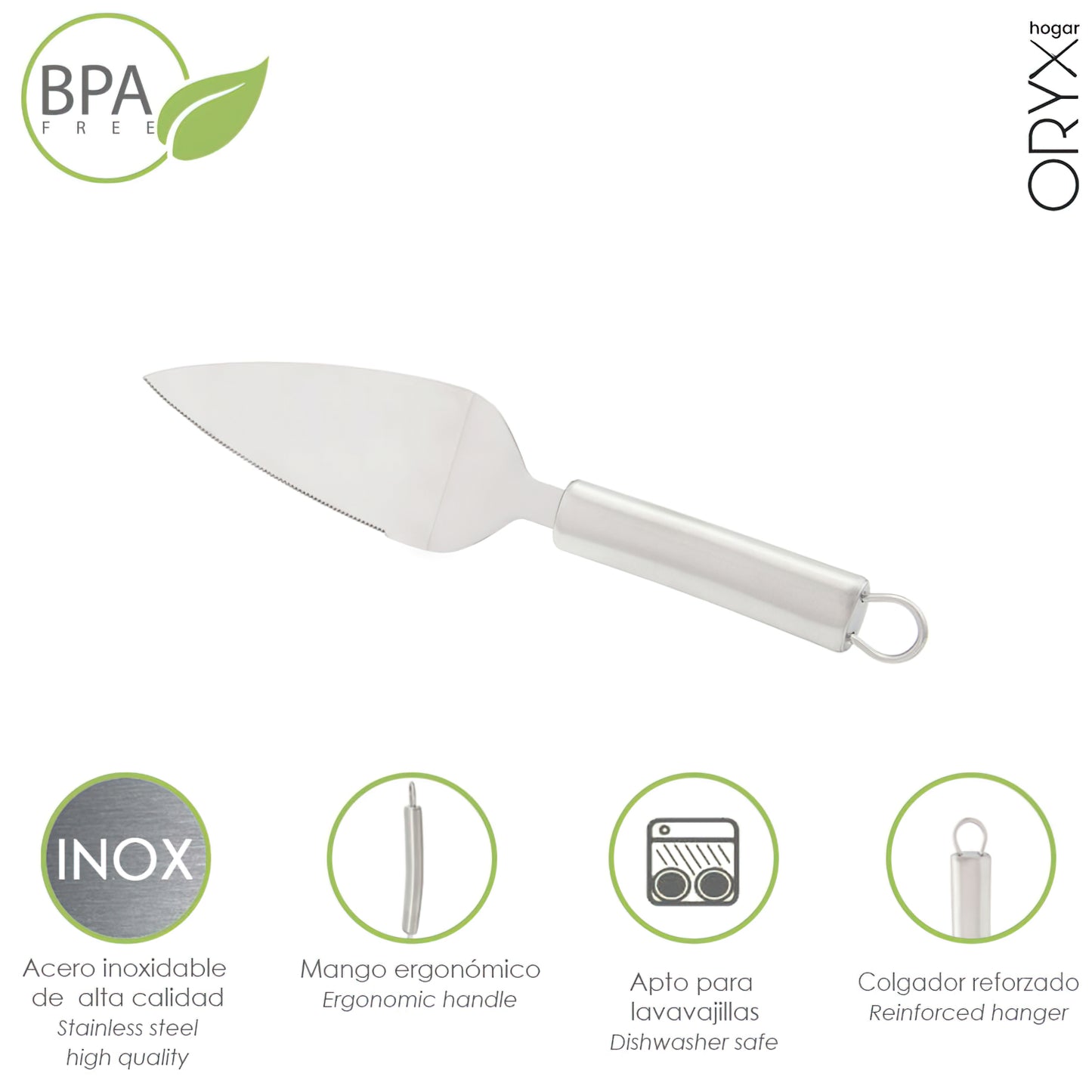 Espátula de Bolo de Aço Inox 5,5 x 26,5 (Alt.) cm.